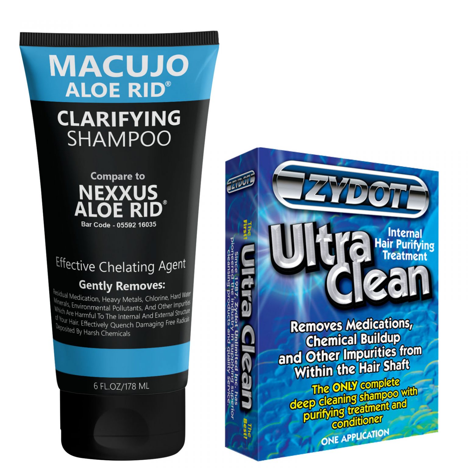 Macujo Aloe Rid + Zydot Ultra Clean Shampoo Macujo